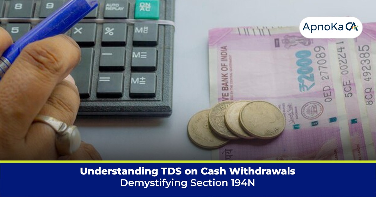 Cash Withdrawal Tds